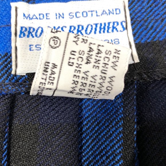 Vintage BROOKS BROTHERS Scotland 100% Wool Tartan Kilt Sz 12 (fits 4/6, s/m) - Picture 9 of 13